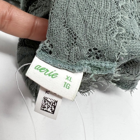 Aerie Lace Bralette Padded Racerback Green Sz XL - Picture 5 of 5